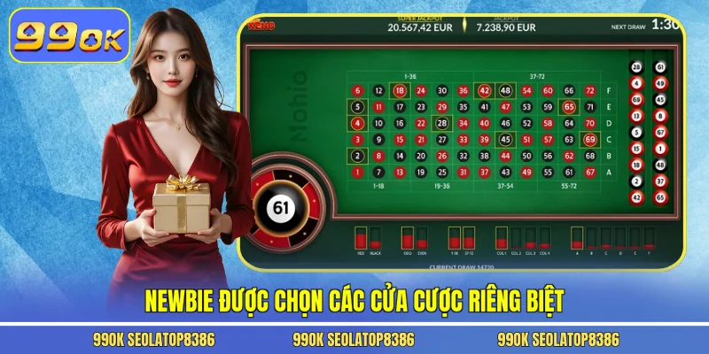 Newbie được chọn các cửa cược riêng biệt